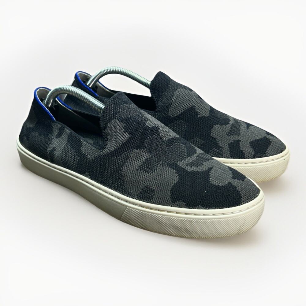 Rothys Shoes Womens Size 8 The Original Slip On Comfort Sneaker Gray Camo Flat